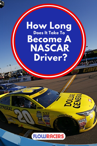 The yellow number 20 Toyota Camry NASCAR car of Matt Kenseth driving for Joe Gibbs Racing leading drivers across the start/finish line at the Phoenix International Raceway, How Long Does It Take To Become A NASCAR Driver?