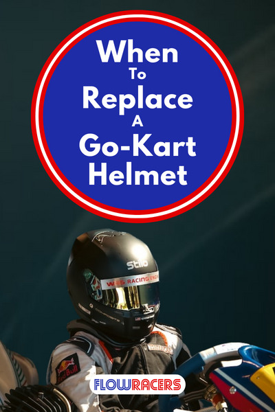 Person wearing a Stilo brand go-kart helmet sitting in a racing kart, When To Replace A Go-Kart Helmet