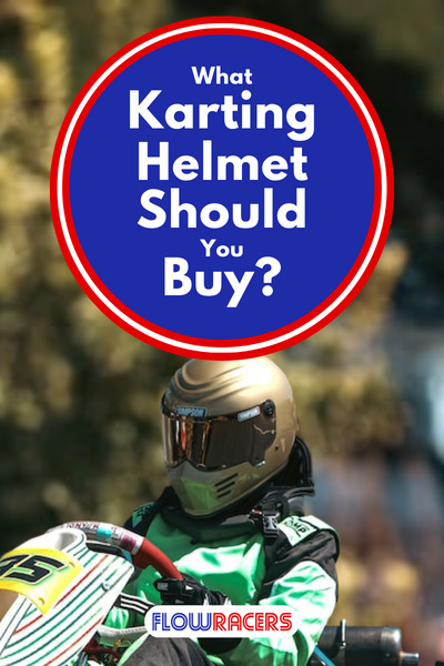 A person driving a Tony Kart racing go-kart with a gold Simpson helmet on, What Karting Helmet Should You Buy?