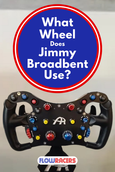 Ascher GT/Formula style sim racing wheel rim on a stand on a table, What Wheel Does Jimmy Broadbent Use?