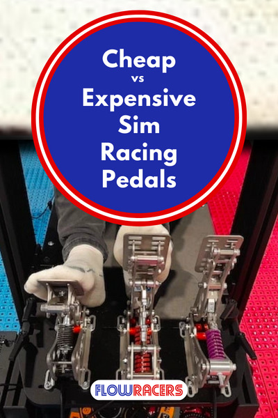 Someone using a set of VRS sim racing pedals wearing socks, Cheap vs Expensive Sim Racing Pedals