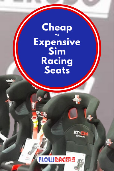 Various sim racing seats on display, Cheap vs Expensive Sim Racing Seats