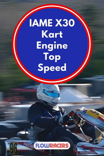 Person driving a Redspeed racing go-kart on a track at high speed, IAME X30 Kart Engine Top Speed