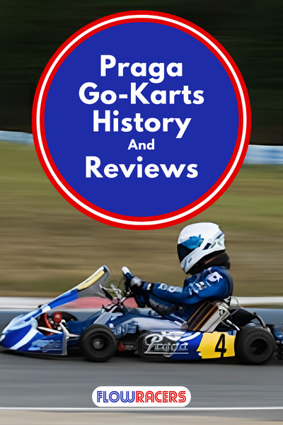 Someone driving a Praga racing go-kart at high speed on a track with gravel in the foreground and grass in the background, Praga Go-Karts History And Reviews