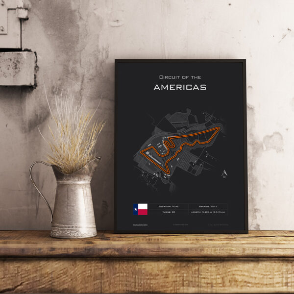 Circuit of the Americas Race Track Poster - Image 4